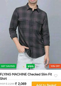 NEW FLYING MACHINE Checked Flannel Shirt