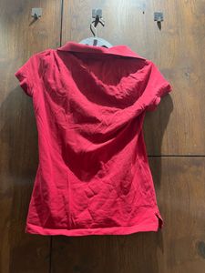 Nautica Red Polo T-Shirt – Size S