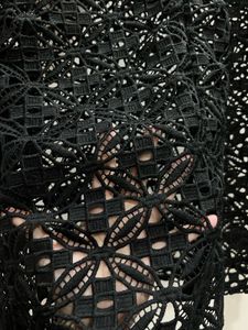 Black Lace Mock Neck Top