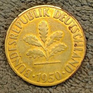 1950 Germany's 10 Pfennig Coin