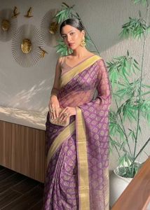 💜✨ SALE! PRINTESTY LOOK  SAREE