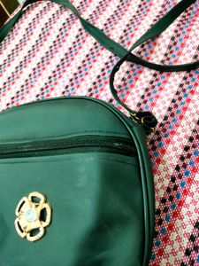 Black Leather Sling Bag