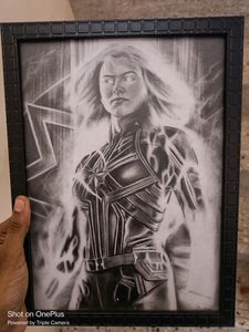 Marvel Pencil Art Sketch With Framing