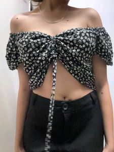 Chic Off Shoulder Crop Top
