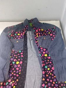 Cute Denim Heart Shirt