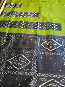 OPure Silk Orissa Weave Ikkat Saree And Begum Puri