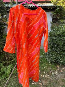 beautiful orange kurti