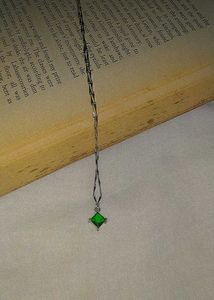Green Emerald Charm Necklace