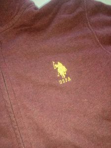 USPA Full Zip Burgundy Sweatshirt