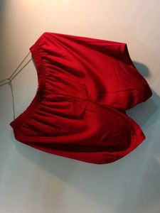 maroon satin night suit