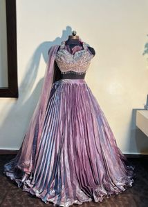 🎀Elegant Pink Lavender Lehenga Choli Set🎀✨