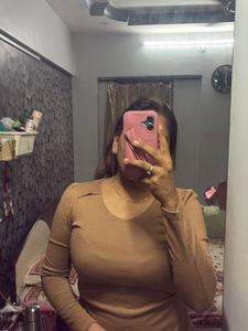 Brown Long Sleeve Dress