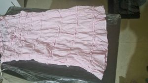 crimp mini pink dress