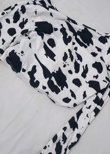 Cow Print Long Sleeve Top