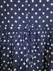 Navy Polka Dot Dress
