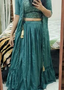 Lehenga Choli And Shrug Set