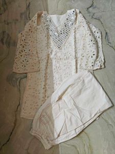 Shifli Work Kurta Set With Pant
