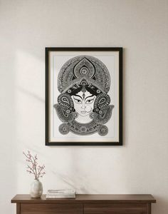 Maa Durga mandala art | A3 Size