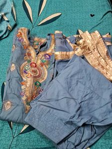 Blue Embroidered Salwar Kameez