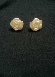 Pearl Rose Earrings