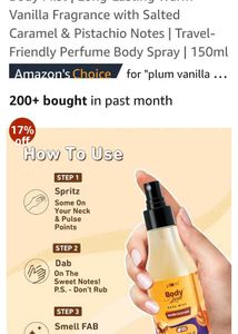 PLUM Smokin&#39;Vanilla🍸Body Mist 150ml