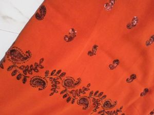 Orange Sequence Saree