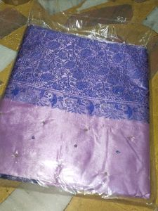 Elegant Lavender &amp; Blue Saree