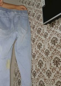 Light Wash Denim Joggers