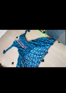 Blue Tie-Dye Dress