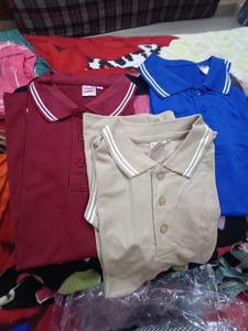Blue Striped Polo Shirt (any 2) &#34;S&#34; Size