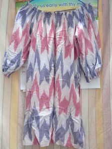 Off Shoulder Ikat Dress