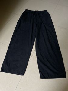 Black Wide Leg Drawstring Pants