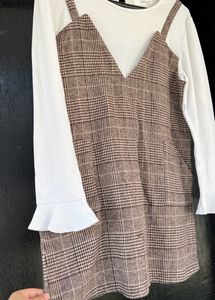 Cute Wool Korean Mini Sheath Dress
