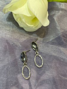 Dangling Oval Earrings