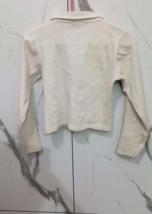 Full Sleeve Polo Neck Top