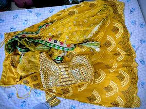 Elegant Yellow Lehenga Choli Set