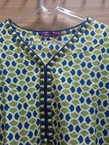 Printed Green Kurta