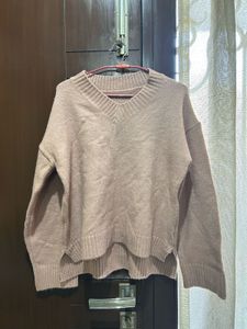 Cozy mauve pink V-Neck Sweater