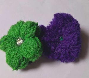 Yarn Heart and Flower Embellishments