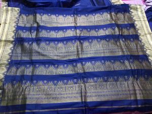 Regal Violet Silk Sari
