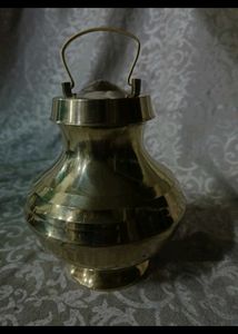 Vintage Brass Pot with Lid