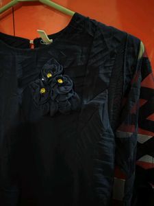 Elegant Navy Blue Party Top