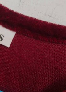 Elegant Red Velvet Dress