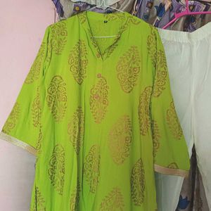 Green Kurti Set