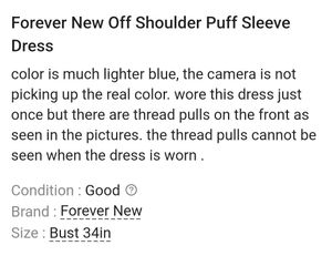 Forever New Off Shoulder Puff Sleeve Dress