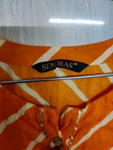 Orange Kurta With Gota Patti