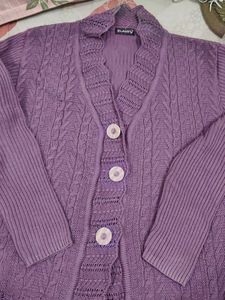 Lavender Knit Cardigan