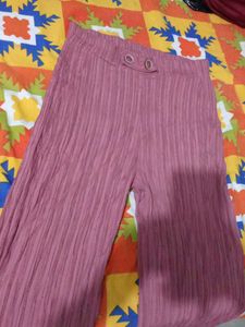 Pink Crinkle Pants Wear It With Kurtis Also