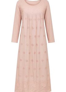 Vintage Style Pink Embroidered Dress