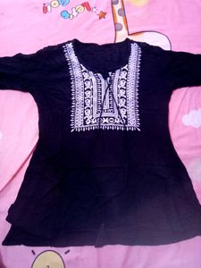 Black Embroidered Tunic